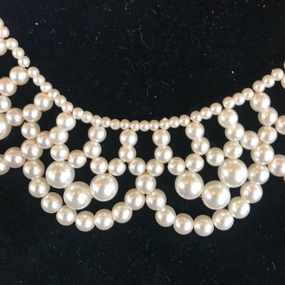 VINTAGE PEARL COLLAR NECKLACE - Picture 2 of 3
